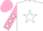 Silk - White, Pink sleeves, White stars and star on Pink cap