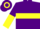 Silk - Purple, Yellow hoop, halved sleeves