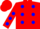 Silk - Red, White and Blue spots