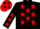 Silk - Black, Red Stars on White 'B', Red S