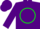 Silk - Purple, Green 'CC' in  Green Circle,