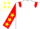 Silk - White, red epaulettes, red sleeves with yellow stars, red cap with yellow stars