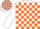 Silk - White, orange blocks, white sleeves