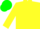 Silk - Yellow, Green spot, Yellow sleeves, Green cap