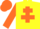 Silk - Yellow, Orange cross of Lorraine, sleeves and cap