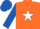 Silk - Orange, White star, Royal Blue sleeves and cap