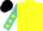 Silk - Yellow, turquoise sleeves, yellow stars