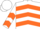 Silk - White, orange chevrons, blue