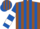 Silk - Brown and Royal Blue stripes, Royal Blue and White hooped sleeves, Brown and Royal Blue striped cap