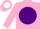 Silk - Pink, White 'A' in Purple disc on Purple