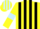 Silk - Yellow, black stripes, Light blue armlets, Striped cap
