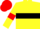 Silk - Yellow, Black hoop, Yellow sleeves, Red armlets, Red cap