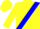 Silk - Yellow, yellow 'HF' on blue sash, yellow