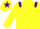 Silk - YELLOW, purple epaulettes, yellow cap, purple star