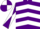 Silk - Purple and White chevrons, diabolo on sleeves, quartered cap