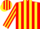 Silk - Red, Yellow Stripes, Red and Yellow