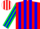 Silk - Red, White, Green and Blue Stripes