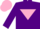 Silk - PURPLE, pink inverted triangle & cap