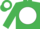 Silk - Emerald Green, White disc and 'C', White