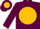 Silk - Maroon, Gold disc, Maroon 'HF',  Gold