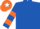 Silk - ROYAL BLUE, orange hooped sleeves, orange cap, white star
