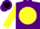 Silk - Purple, Black  'H' on Yellow disc, Yellow Sleeves
