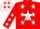 Silk - RED, Red 'PP' on White Star, White Stars