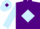 Silk - Purple, Light Blue diamond and sleeves, Light Blue cap, Purple diamond