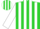 Silk - Lime green, white 'F' on back, white stripes on sleeves