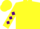 Silk - Yellow, purple circles, purple diamonds on sleeves, yellow