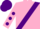 Silk - PINK, purple sash, purple spots on sleeves, purple cap