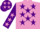 Silk - Mauve, Purple stars, Purple sleeves, Mauve stars and stars on cap