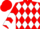 Silk - Red and White diamonds, chevrons on sleeves