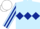 Silk - Light Blue, Dark Blue triple diamond, striped sleeves,white cap