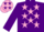Silk - Purple, pink stars, pink and purple chevrons on sleeves
