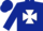 Silk - Dark Blue, White Maltese Cross, W