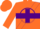 Silk - Orange, purple hoop, purple circle 'PS' & cross sash on back