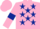 Silk - Pink, Dark Blue stars and armlets, Pink cap