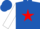 Silk - ROYAL BLUE, red star, white sleeves, royal blue cap
