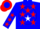 Silk - Blue, Red Stars on White disc, Red Stars on Sleeves