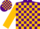Silk - Purple and Gold Quarter Blocks, Gold Sleeves