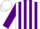 Silk - White, purple vertical stripes, purple 'Z' on sleeves