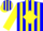 Silk - Blue, Yellow Diamond, Blue and Yellow Stripes on Sleeves