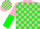 Silk - Pink And Green Blocks, Pink And Green Halved Sleeves