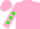Silk - SHOCKING PINK, two blondes silhouettes, green diamonds on sle