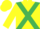 Silk - Yellow, Emerald Green cross belts