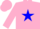 Silk - Pink, Blue Star, Blue Bars on Sleeve