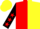 Silk - Red and Yellow (halved), Black sleeves, Red stars, Yellow cap
