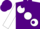 Silk - PURPLE, white large spots, purple spots on white sleeves, purple cap