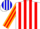 Silk - White, Blue, Gold and Red Stripes, Eagle on Back
